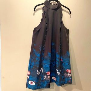 Ted Baker sleeveless Navy A Line dress